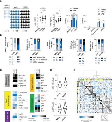 Dysregulated peripheral proteome reveals NASH-specific signatures identifying patient subgroups with distinct liver biology